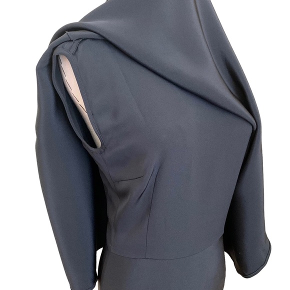 Alessandra Rich Black Capelet Silk Gown sz 40 - Picture 6 of 15